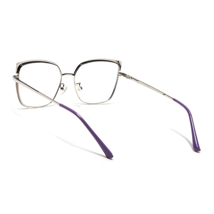 Voyage Glam Purple, Sky Blue & Golden Cateye Eyeglasses for Women - MG4408-C4