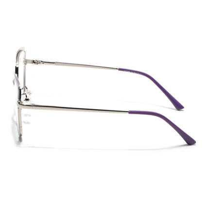 Voyage Glam Purple, Sky Blue & Golden Cateye Eyeglasses for Women - MG4408-C4