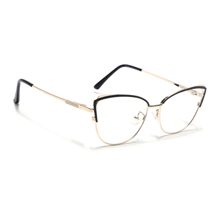 Voyage Glam Black & Golden Cateye Eyeglasses for Women - MG4423-C1