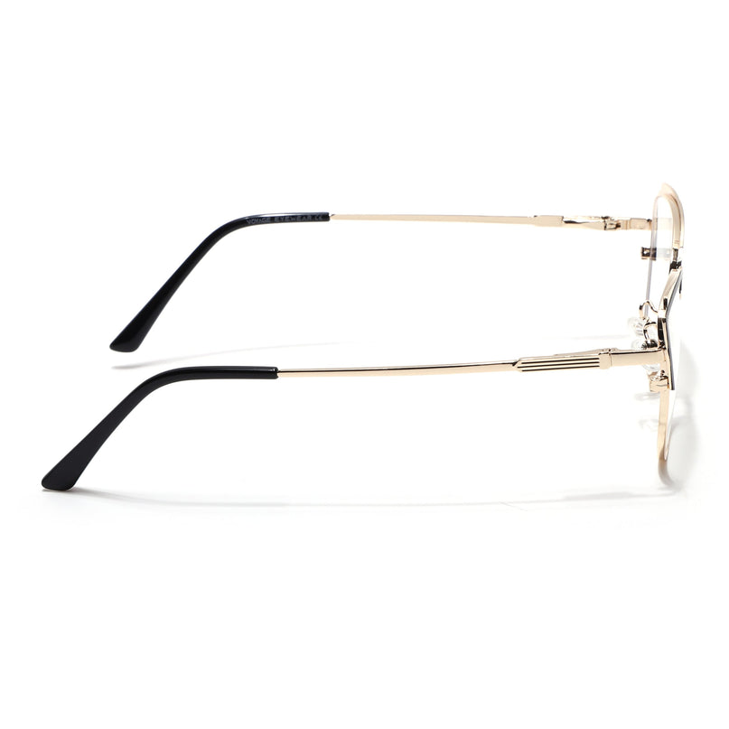 Voyage Glam Black & Golden Cateye Eyeglasses for Women - MG4423-C1