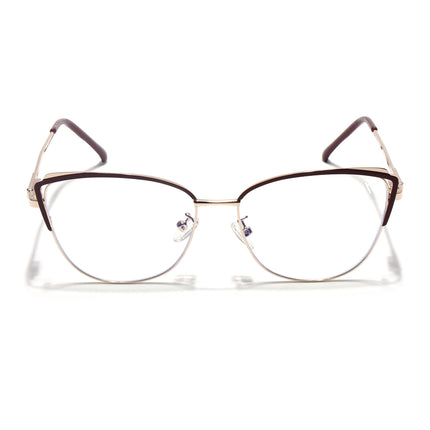 Voyage Glam Red & Golden Cateye Eyeglasses for Women - MG4424-C5