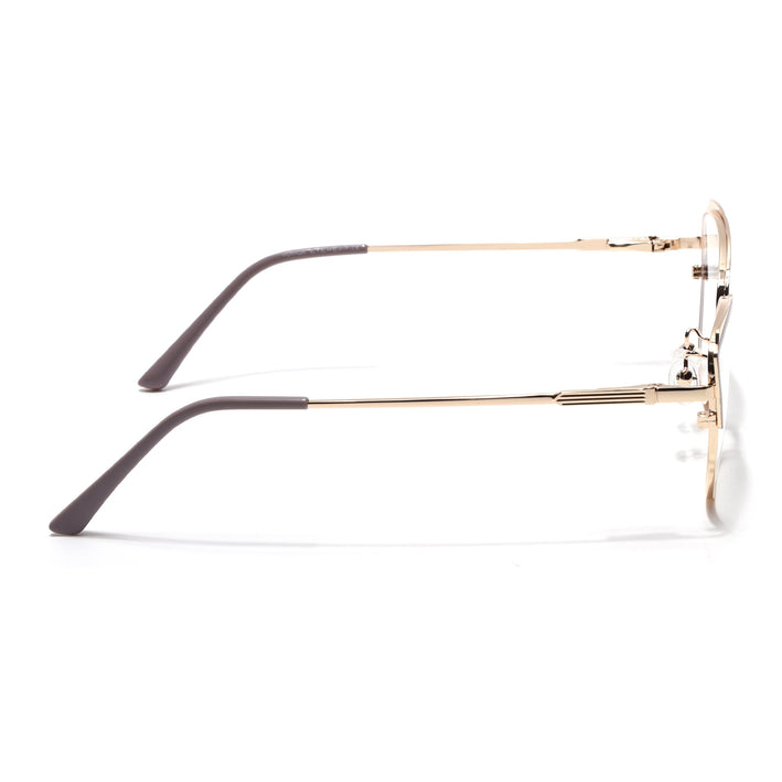 Voyage Glam Brown & Golden Cateye Eyeglasses for Women - MG4425-C2