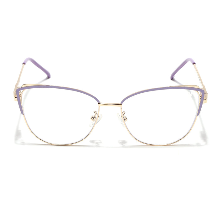 Voyage Glam Purple & Golden Cateye Eyeglasses for Women - MG4427-C4
