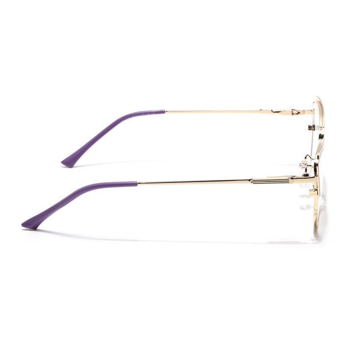Voyage Glam Purple & Golden Cateye Eyeglasses for Women - MG4427-C4