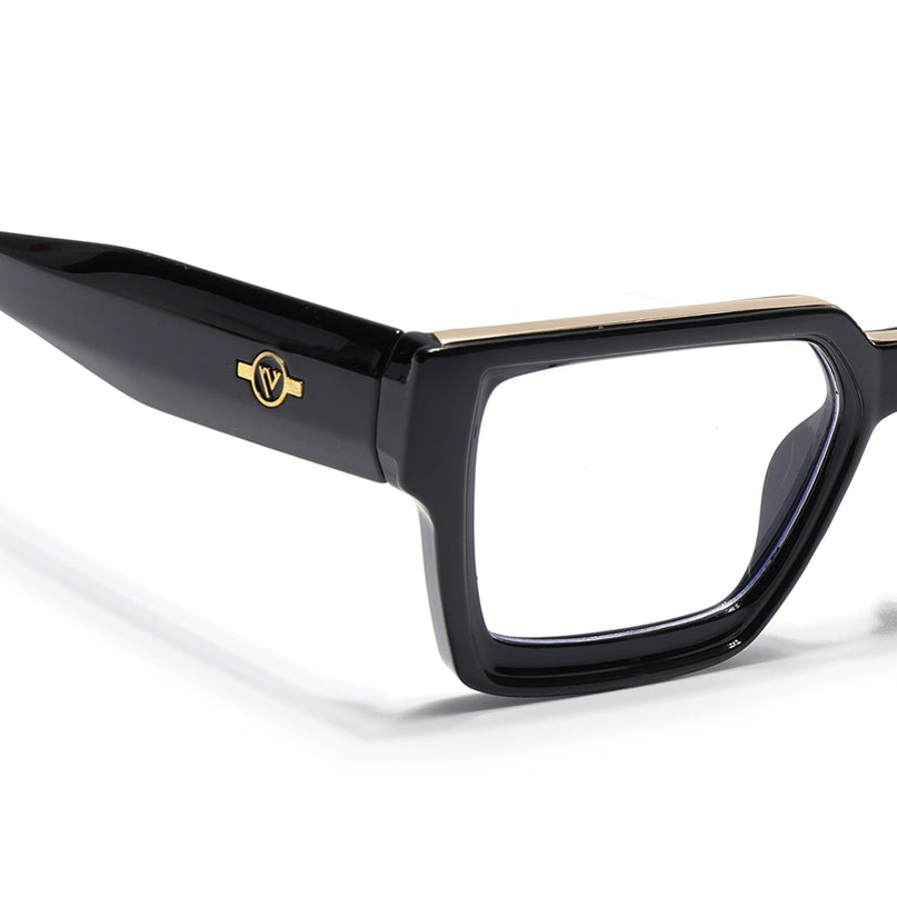 Voyage Exclusive Black Wayfarer Eyeglasses for Men & Women - MG4823-C2