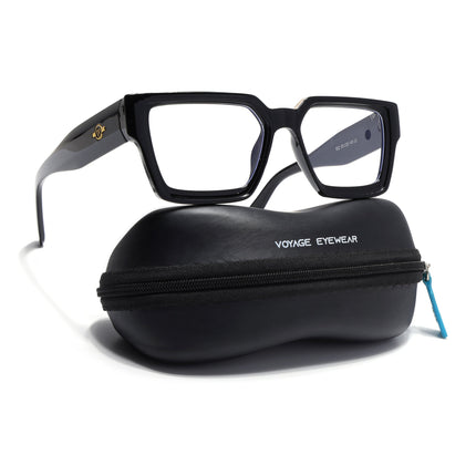 Voyage Exclusive Black Wayfarer Eyeglasses for Men & Women - MG4823-C2