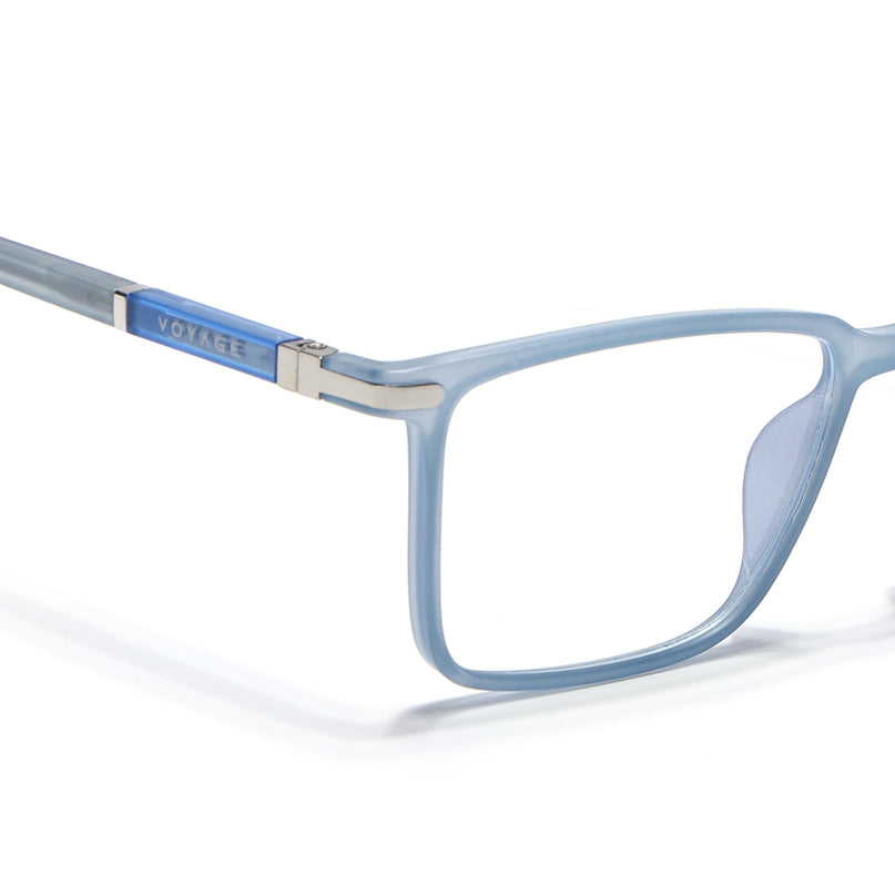 Voyage FlexLite Matt Blue Rectangle Eyeglasses for Men & Women - MG5560-C3
