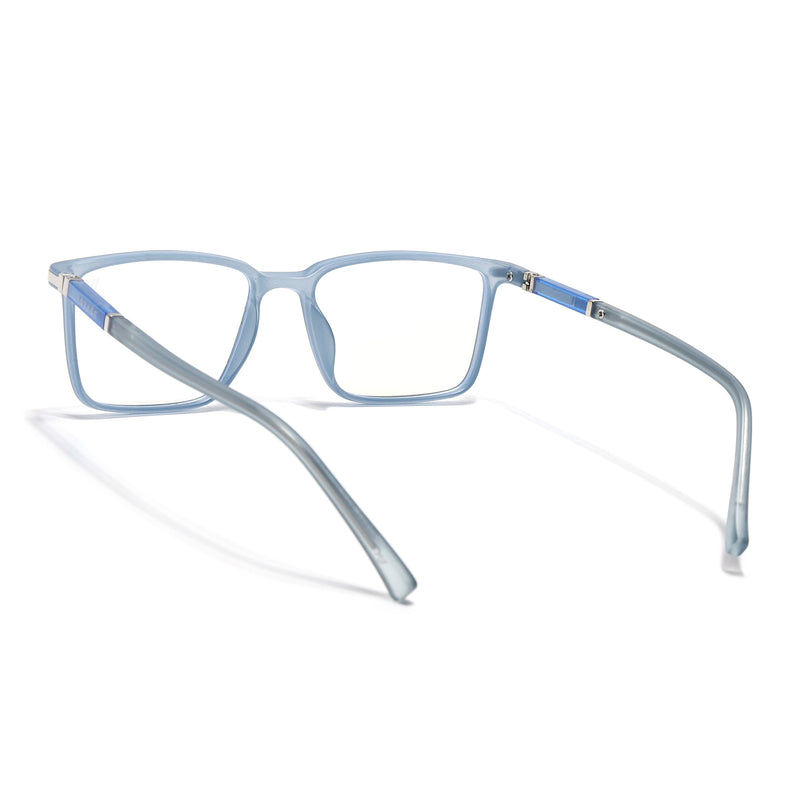 Voyage FlexLite Matt Blue Rectangle Eyeglasses for Men & Women - MG5560-C3