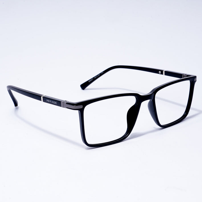 Voyage FlexLite Matt Black Rectangle Eyeglasses for Men & Women - MG5558-C1