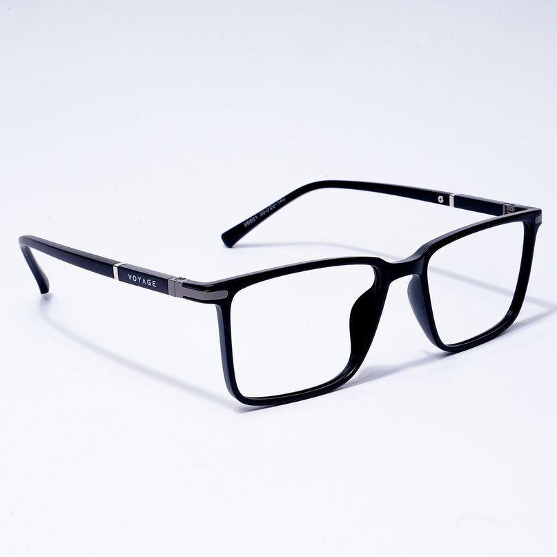 Voyage FlexLite Matt Black Rectangle Eyeglasses for Men & Women - MG5558-C1