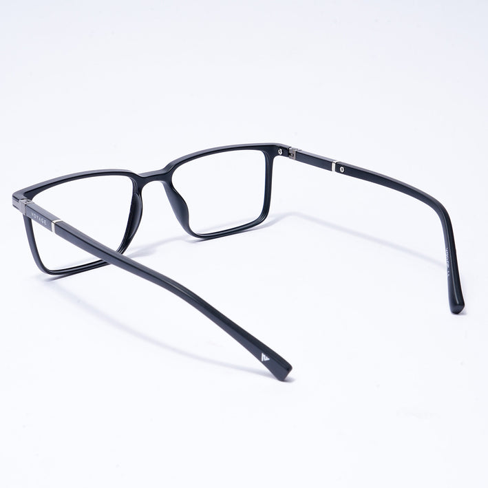 Voyage FlexLite Matt Black Rectangle Eyeglasses for Men & Women - MG5558-C1