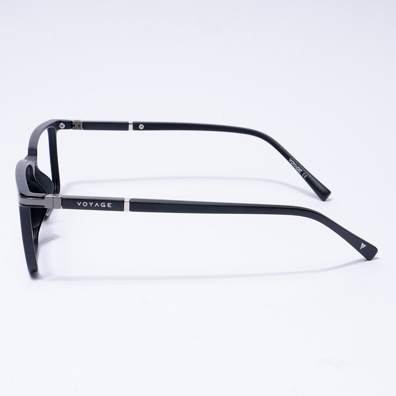Voyage FlexLite Matt Black Rectangle Eyeglasses for Men & Women - MG5558-C1
