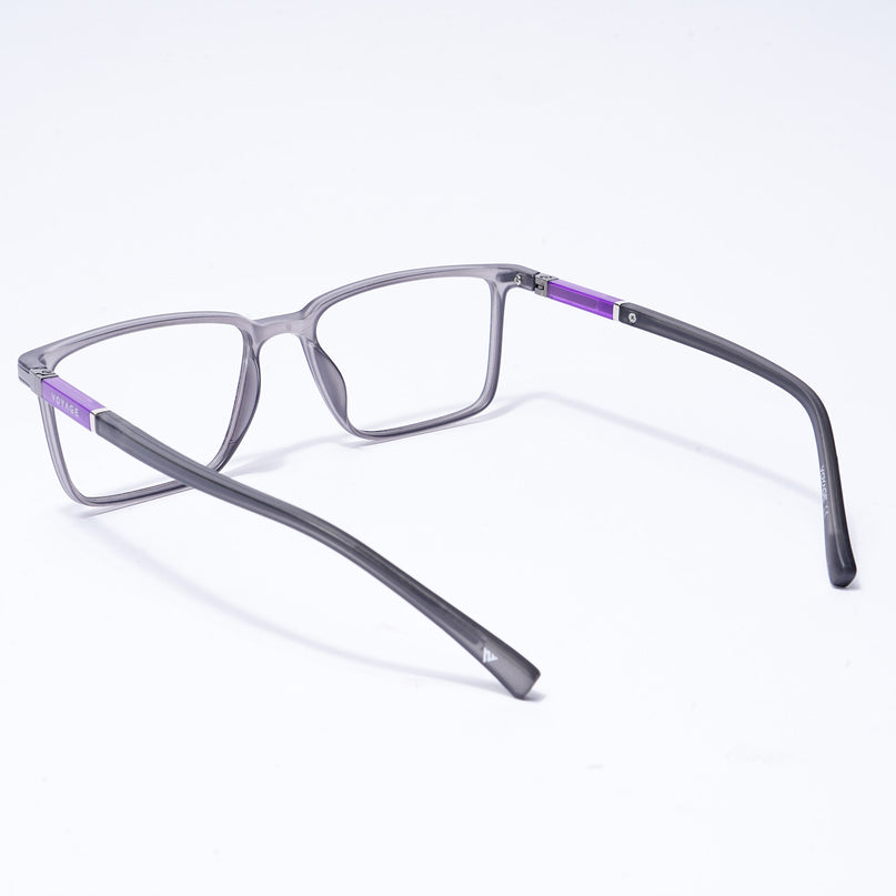 Voyage FlexLite Grey Rectangle Eyeglasses for Men & Women - MG5559-C2