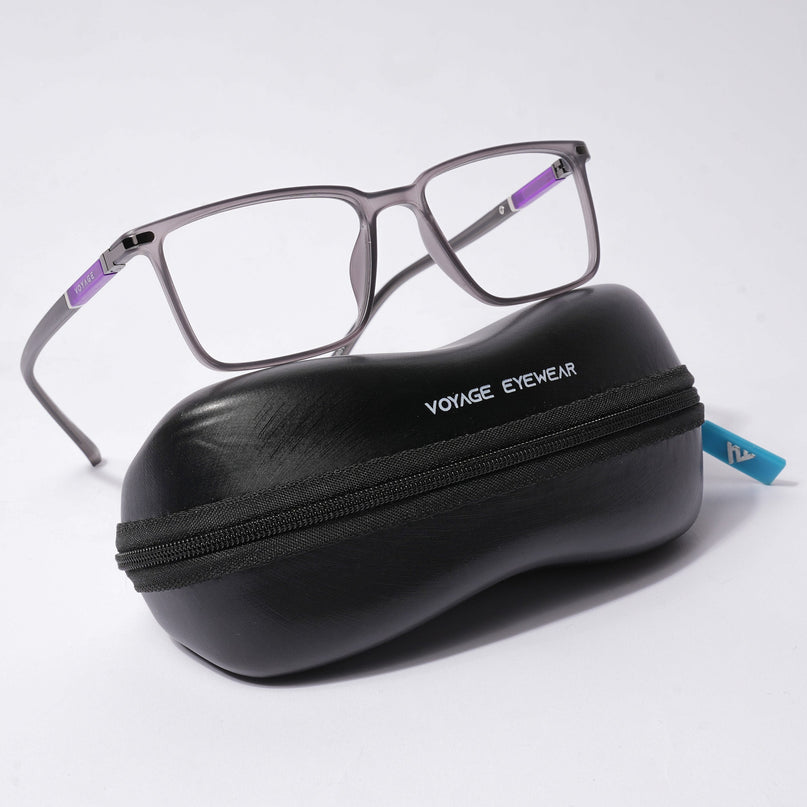 Voyage FlexLite Grey Rectangle Eyeglasses for Men & Women - MG5559-C2