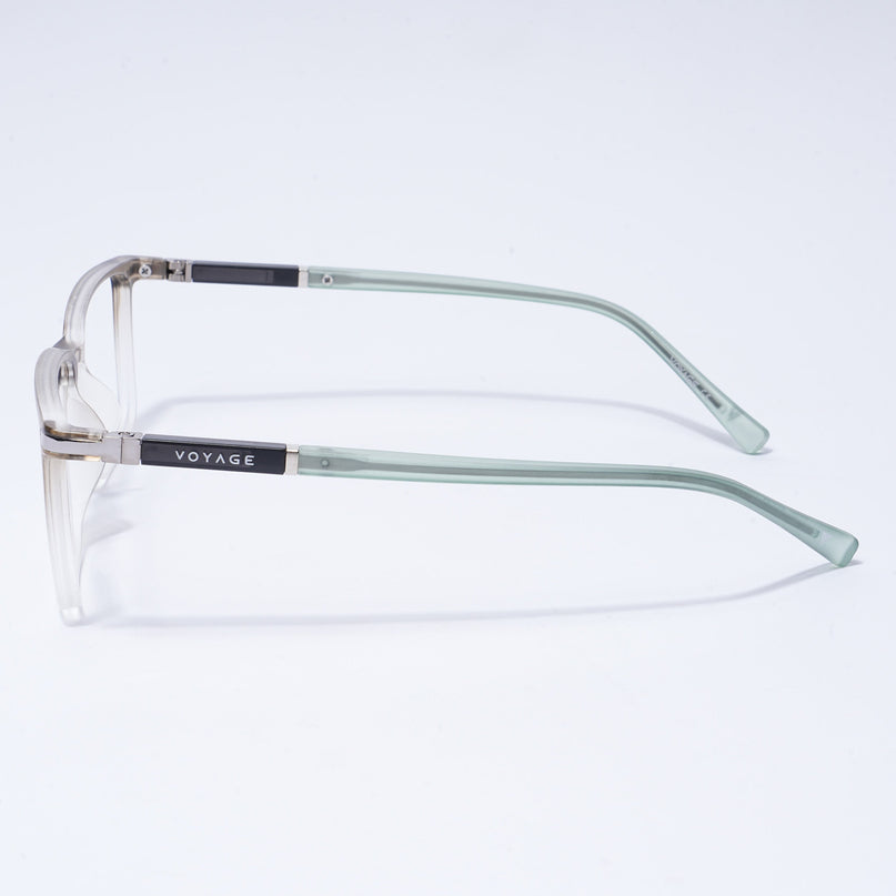 Voyage FlexLite Olive & Transparent Rectangle Eyeglasses for Men & Women - MG5561-C4