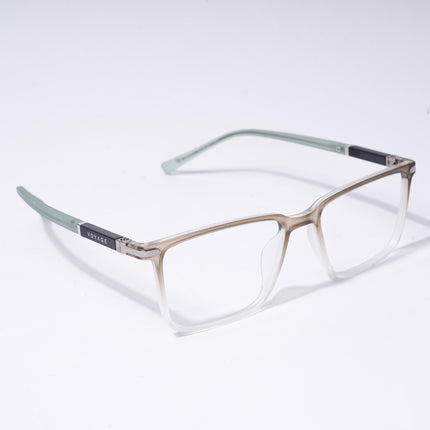Voyage FlexLite Olive & Transparent Rectangle Eyeglasses for Men & Women - MG5561-C4