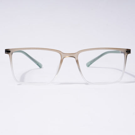Voyage FlexLite Olive & Transparent Rectangle Eyeglasses for Men & Women - MG5561-C4