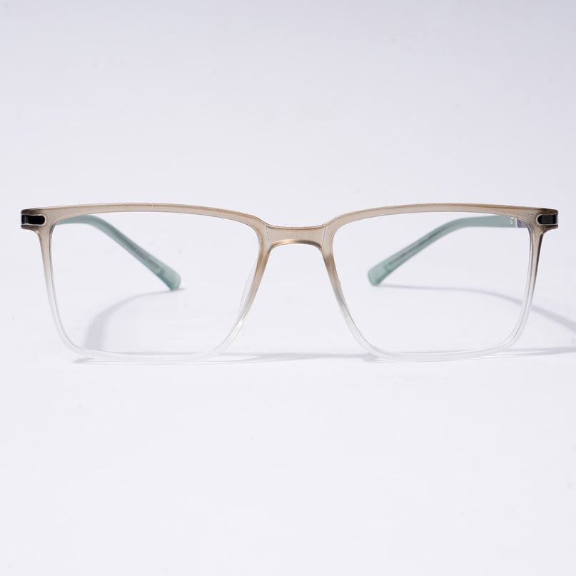 Voyage FlexLite Olive & Transparent Rectangle Eyeglasses for Men & Women - MG5561-C4