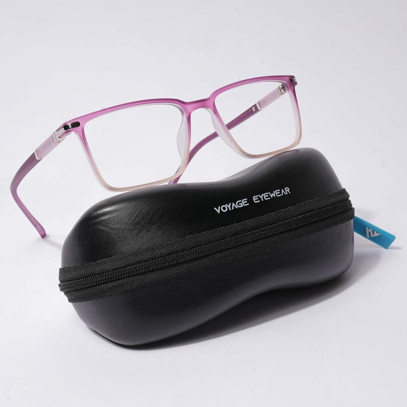 Voyage FlexLite Violet & Brown Rectangle Eyeglasses for Men & Women - MG5562-C5