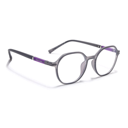 Voyage FlexLite Grey Geometric Eyeglasses for Men & Women - MG5565-C2