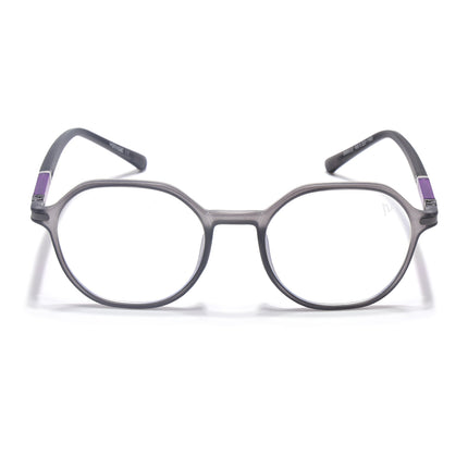 Voyage FlexLite Grey Geometric Eyeglasses for Men & Women - MG5565-C2