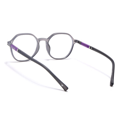 Voyage FlexLite Grey Geometric Eyeglasses for Men & Women - MG5565-C2
