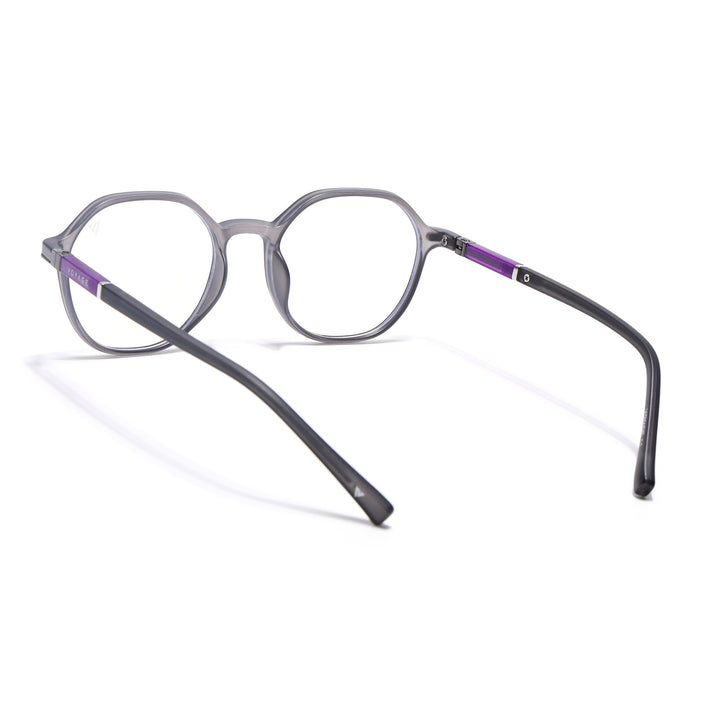 Voyage FlexLite Grey Geometric Eyeglasses for Men & Women - MG5565-C2
