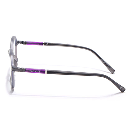 Voyage FlexLite Grey Geometric Eyeglasses for Men & Women - MG5565-C2