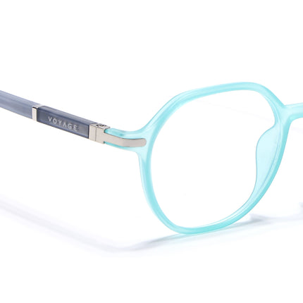 Voyage FlexLite Turquoise Geometric Eyeglasses for Men & Women - MG5569-C6