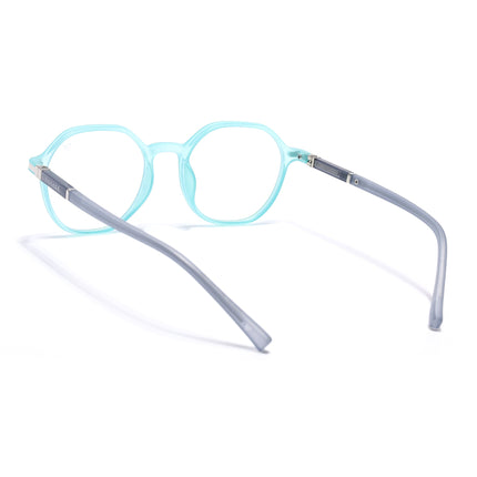 Voyage FlexLite Turquoise Geometric Eyeglasses for Men & Women - MG5569-C6