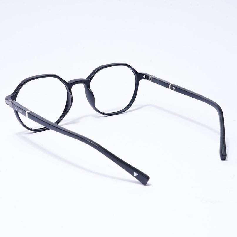 Voyage FlexLite Matt Black Geometric Eyeglasses for Men & Women - MG5564-C1