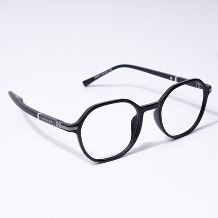 Voyage FlexLite Matt Black Geometric Eyeglasses for Men & Women - MG5564-C1