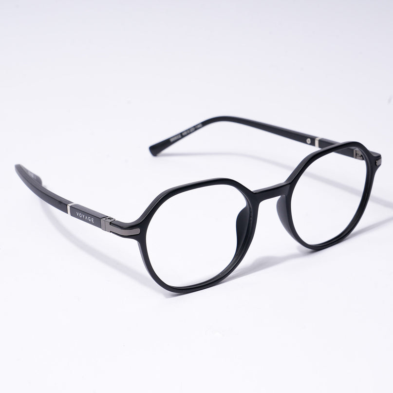 Voyage FlexLite Matt Black Geometric Eyeglasses for Men & Women - MG5564-C1