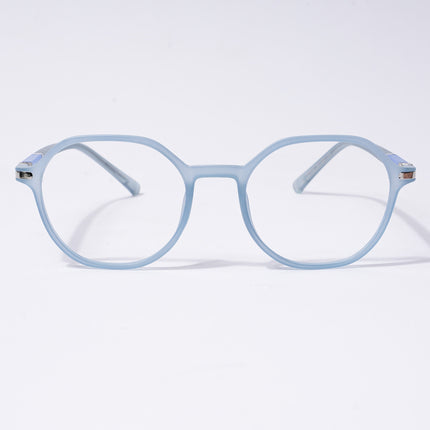 Voyage FlexLite Matt Blue Geometric Eyeglasses for Men & Women - MG5566-C3