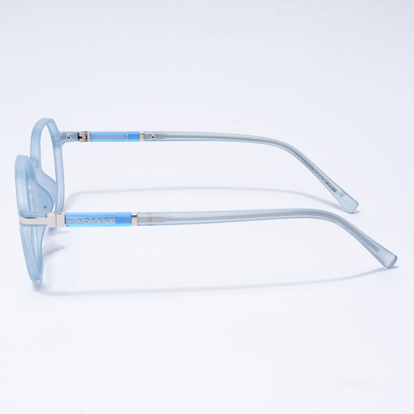 Voyage FlexLite Matt Blue Geometric Eyeglasses for Men & Women - MG5566-C3