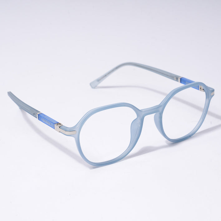 Voyage FlexLite Matt Blue Geometric Eyeglasses for Men & Women - MG5566-C3