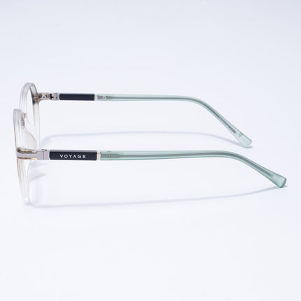 Voyage FlexLite Olive & Transparent Geometric Eyeglasses for Men & Women - MG5567-C4
