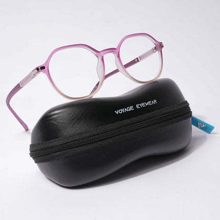 Voyage FlexLite Violet & Brown Geometric Eyeglasses for Men & Women - MG5568-C5