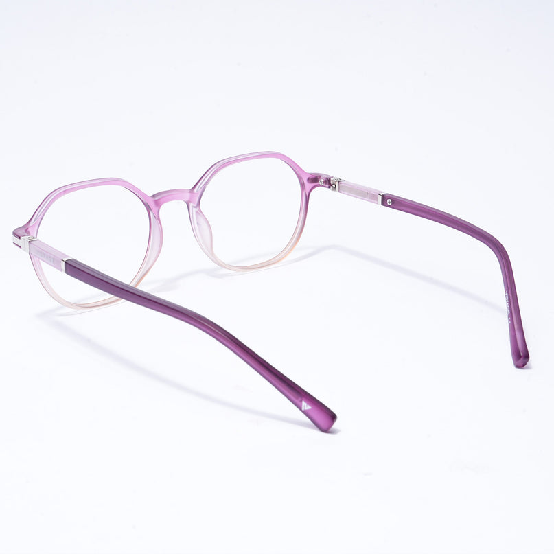 Voyage FlexLite Violet & Brown Geometric Eyeglasses for Men & Women - MG5568-C5