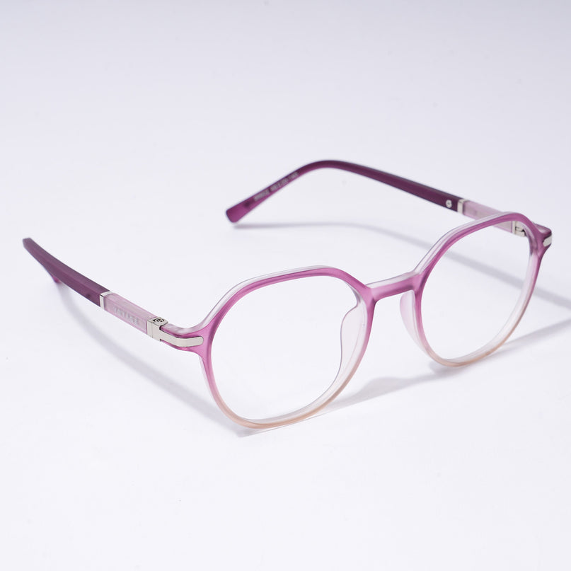 Voyage FlexLite Violet & Brown Geometric Eyeglasses for Men & Women - MG5568-C5