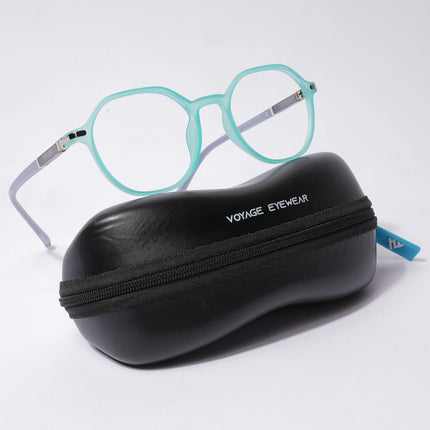 Voyage FlexLite Turquoise Geometric Eyeglasses for Men & Women - MG5569-C6