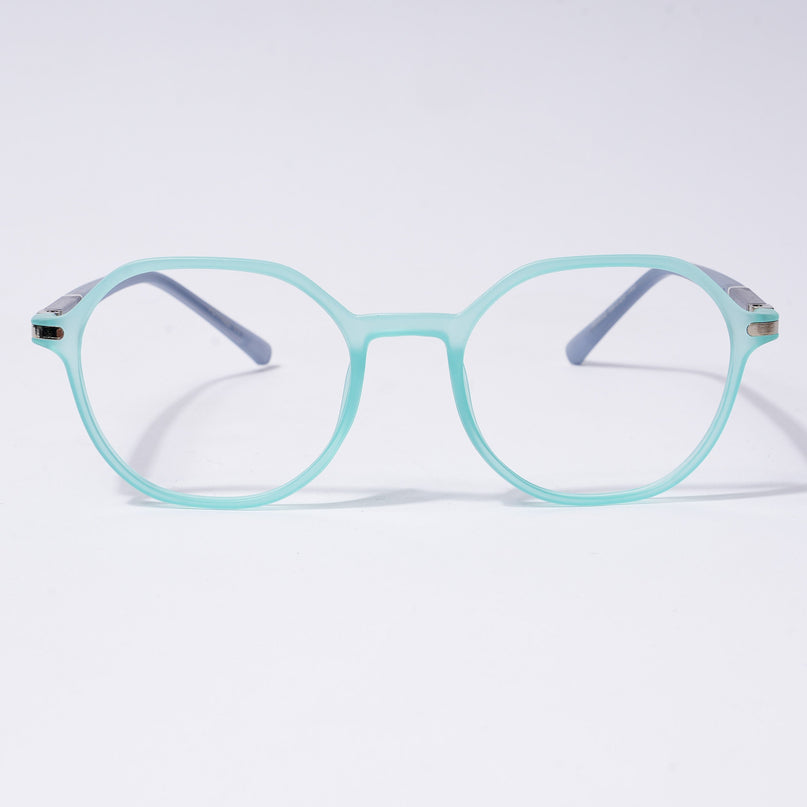 Voyage FlexLite Turquoise Geometric Eyeglasses for Men & Women - MG5569-C6