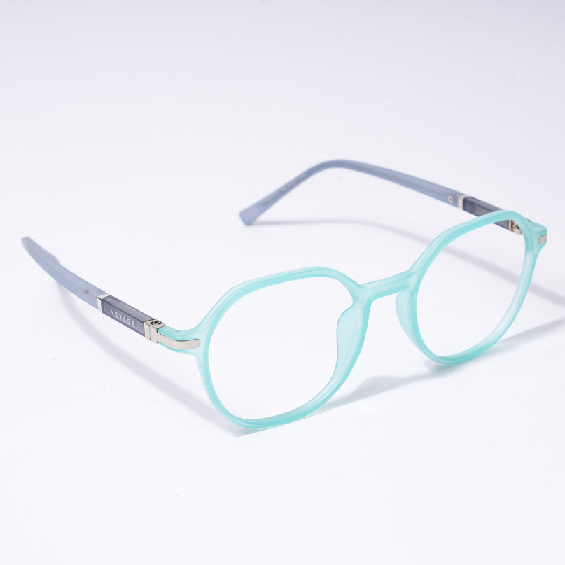 Voyage FlexLite Turquoise Geometric Eyeglasses for Men & Women - MG5569-C6