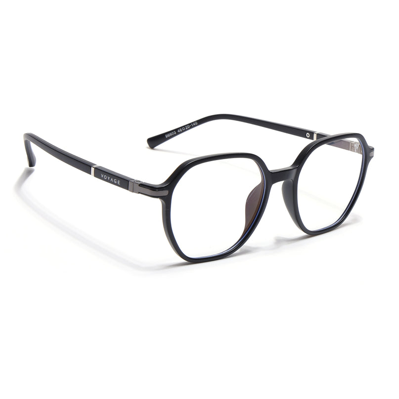 Voyage FlexLite Matt Black Square Eyeglasses for Men & Women - MG5570-C1