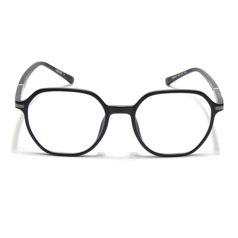 Voyage FlexLite Matt Black Square Eyeglasses for Men & Women - MG5570-C1