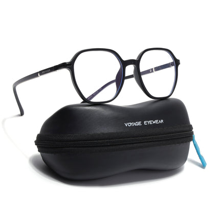 Voyage FlexLite Matt Black Square Eyeglasses for Men & Women - MG5570-C1