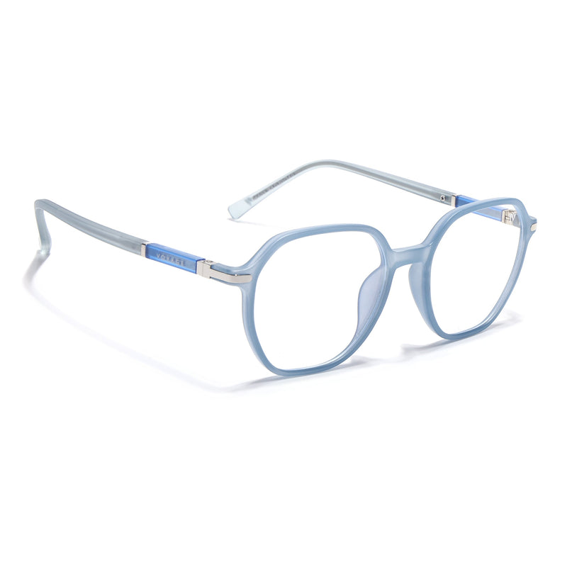 Voyage FlexLite Matt Blue Square Eyeglasses for Men & Women - MG5572-C3