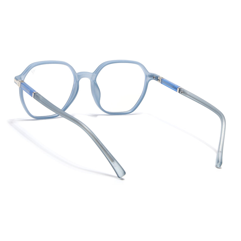 Voyage FlexLite Matt Blue Square Eyeglasses for Men & Women - MG5572-C3