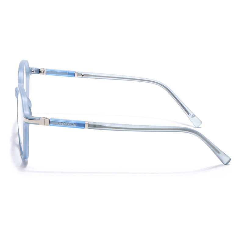 Voyage FlexLite Matt Blue Square Eyeglasses for Men & Women - MG5572-C3