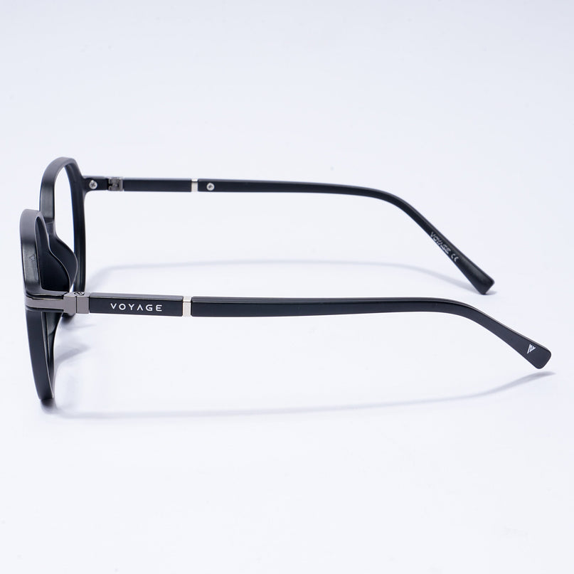 Voyage FlexLite Matt Black Square Eyeglasses for Men & Women - MG5570-C1